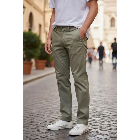 Cesare Attolini Green Chino Pants Size 32. New With Tags.